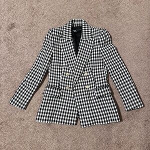 NWT Zara Houndstooth Blazer